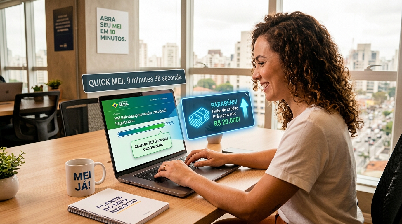Como abrir MEI em 10 minutos e conseguir linha de crédito de até R$ 20 mil